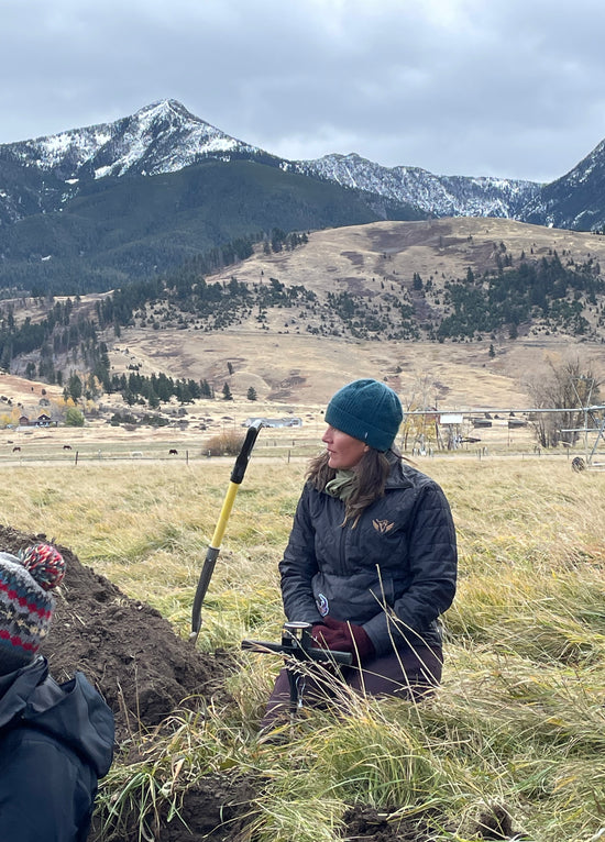 Digging holes in winter