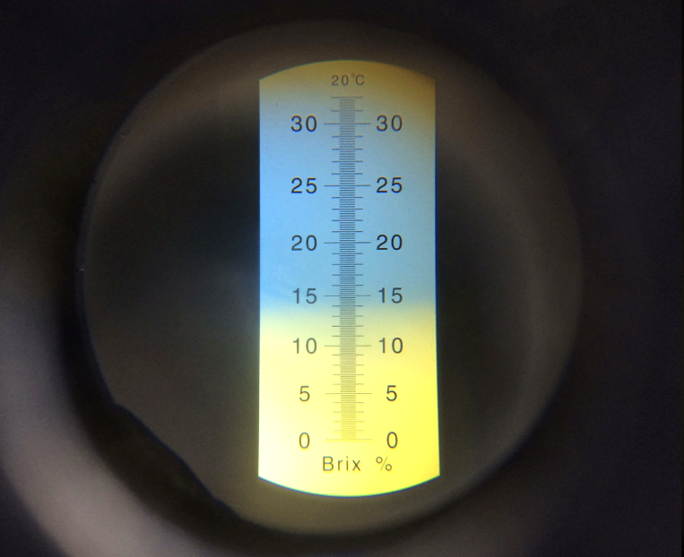 refractometer brix reading - sharp or blurry